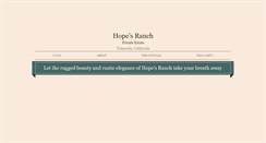 Desktop Screenshot of hopesranch.com